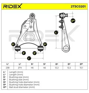 Bras de suspension pour RENAULT- 7700794386