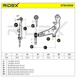 Bras de suspension pour NISSAN- 54401AV60A, 54501AV600, 54501AV605, 54501AV606, 54501AV60A 54501AV60C