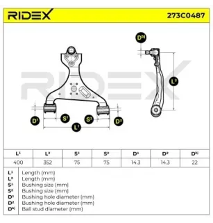 Bras de suspension pour MERCEDES-BENZ- 6393300510, 6393300910, A6393300510 A6393300910