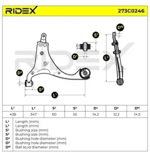 Bras de suspension pour HYUNDAI- 545012H000 545012H100