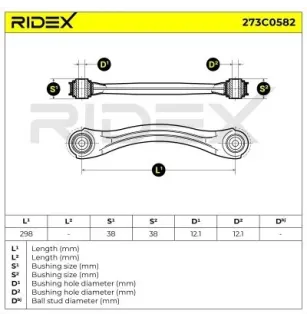 Bras de suspension pour CHRYSLER, MERCEDES-BENZ- 1243506006, 1243507006, 1243507106, 1243507606, 1243507706