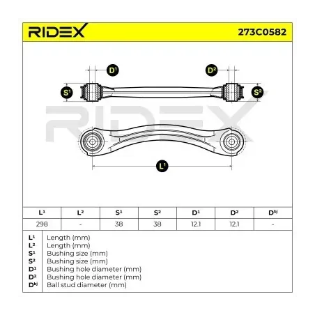 Bras de suspension pour CHRYSLER, MERCEDES-BENZ- 1243506006, 1243507006, 1243507106, 1243507606, 1243507706