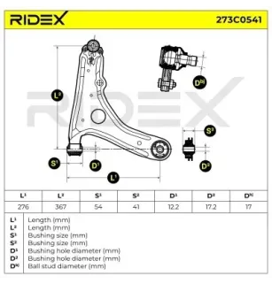 Bras de suspension pour SEAT, VW- 191407151B, 191407153A, 191407153B, 191407365A 191407365B