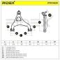 Bras de suspension pour AEBI, AUDI, CHRYSLER, MERCEDES-BENZ, SEAT, SKODA, VAG, VW- 2D0407021, 2D0407021B 9013301807