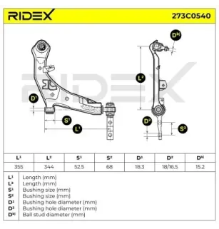 Bras de suspension pour NISSAN- 54500AV600, 54500AV605, 54500AV606, 54500AV60A 54500AV60C