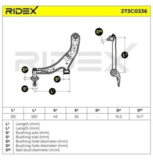 Bras de suspension pour NISSAN- 545004M411, 545004M500, 545005M000, 54500BN300, 54500F4600, 545004M400