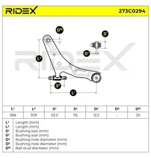 Bras de suspension pour HYUNDAI- 5450126000