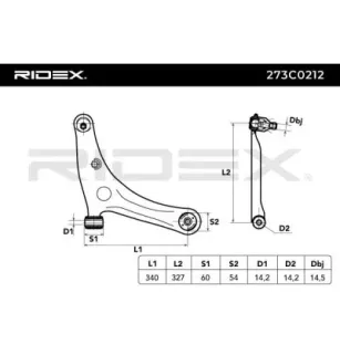 Bras de suspension pour MITSUBISHI, SMART- 4543300707, 4543300907, 4543301907 A4543300707