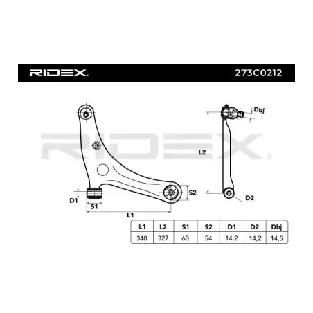 Bras de suspension pour MITSUBISHI, SMART- 4543300707, 4543300907, 4543301907 A4543300707