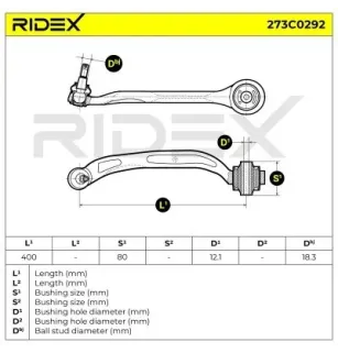 Bras de suspension pour AUDI, AUDI (FAW)- 4F0407693, 4F0407693B, 4F0407693C, 4F0407693G, 4F0407693H L4FD407693