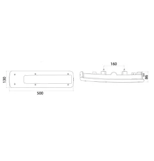 LC9 LED - Right LED tail light, AMP 1.5 connector - 7 ways Side vignal 158040