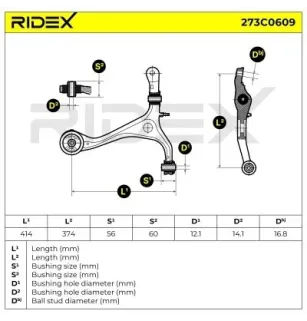 Bras de suspension pour HONDA- 51350SDAA01, 51350SDAA02, 51350SDAA03 51350SEAE01