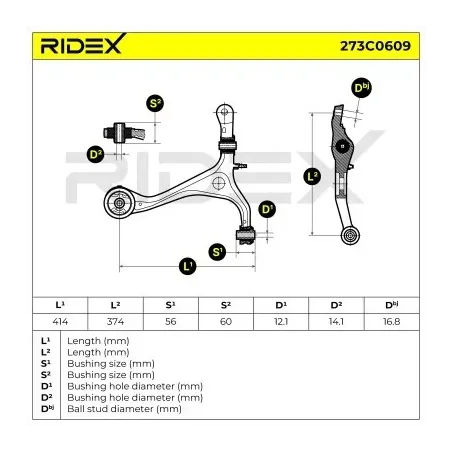 Bras de suspension pour HONDA- 51350SDAA01, 51350SDAA02, 51350SDAA03 51350SEAE01