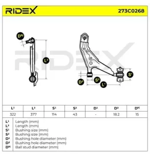 Bras de suspension pour NISSAN- 545009F500 545002F500