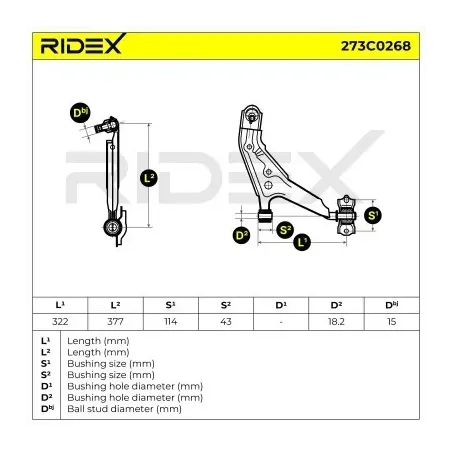 Bras de suspension pour NISSAN- 545009F500 545002F500