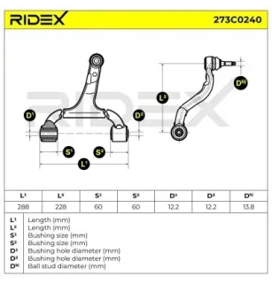 Bras de suspension pour MERCEDES-BENZ- 1633330101 A1633330101