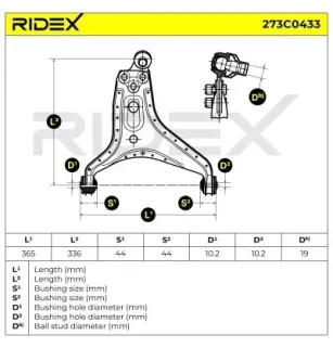 Bras de suspension pour AUDI - 895407148A, 895407147ABallJoint, SEAT - 895407148A, SKODA - 895407148A, VW- 895407148A