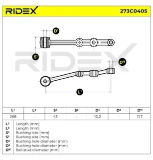 Bras de suspension pour FIAT, LANCIA, SEAT, SKODA - SE141156110A, VAG - SE141156110A, SE028156110A, VW- SE141156110A