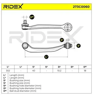 Bras de suspension pour AUDI - 4E0407505D, AUDI (FAW) - L4E0407505B, 4E0407505E, 4E0407505B, VW- 4E0407505B 4E0407505E