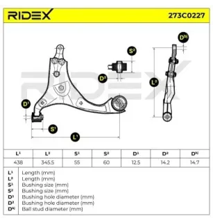 Bras de suspension pour HYUNDAI- 545002H000 545002H100