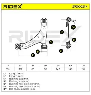 Bras de suspension pour SUZUKI- 4520278K00 4520265J00