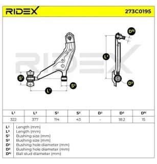 Bras de suspension pour NISSAN- 545012F500 545019F500