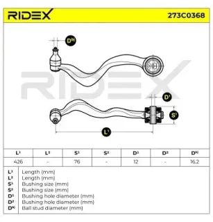 Bras de suspension pour BMW - 6774832, 6765994, 6760520, 6756102, 4046442, 4026454, MINI- 31124026454