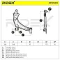 Bras de suspension pour CITROËN, PEUGEOT- 1614447180, 1614447380, 1614447780, 352155, 352156, 352168, 352169, 352178