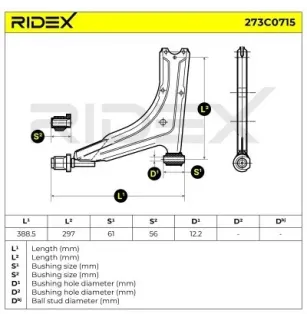 Bras de suspension pour PORSCHE - 171407182DPART, 171407181APART, VW- 171407153D, 171407181APART 171407182DPART