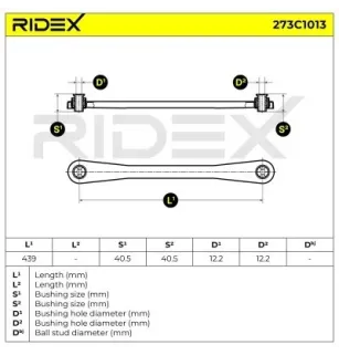 Bras de suspension pour CITROËN - 5175CF, PEUGEOT- 5175CF