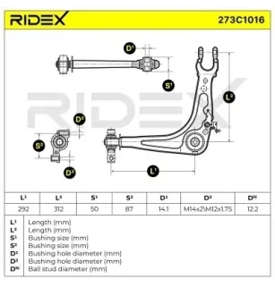 Bras de suspension pour CITROËN - 9663980680, 3520W1, 3520S9, PEUGEOT- 3520N6, 3520N7, 3520Q1, 3520S8 3520W2