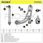 Bras de suspension pour FIAT- 51849602, 51928536, 51957401 52013960