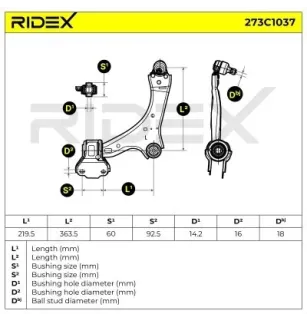 Bras de suspension pour LAND ROVER- LR002625 LR007206