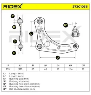 Bras de suspension pour NISSAN - 545011HA7A, 545013VU0A, 545013VA1A, 545011HJ0A, RENAULT- 545011HA6A