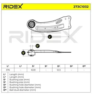 Bras de suspension pour AUDI, SEAT, SKODA, VAG, VW- 1K0501529F, 3C0505223D, 3C0505223F, 3C0505223, 3C0505223A