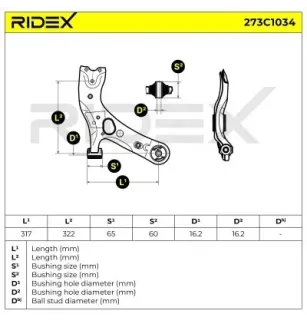 Bras de suspension pour TOYOTA- 4806942050 4806942051