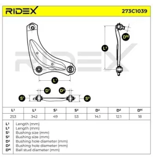 Bras de suspension pour NISSAN- 545001KA0B, 545001KA1B, 545001KK0A, 545001KK0B, 545001KA0A, 54500BA60A 545005SN1A