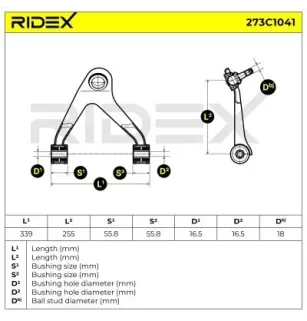 Bras de suspension pour IVECO- 42551297, 500379802, 500334710, 500334713 500344888