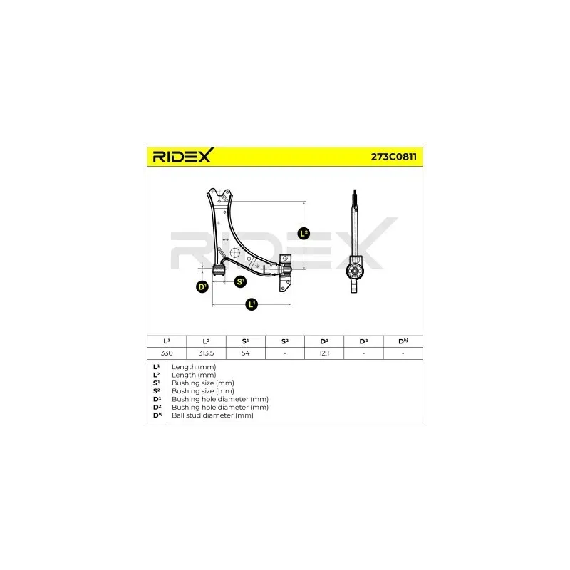 Bras de suspension pour AUDI, SEAT, SKODA, VAG - 1K0407151AA, VW- 1K0407151N, 1K0407151AH 1K0407151BD