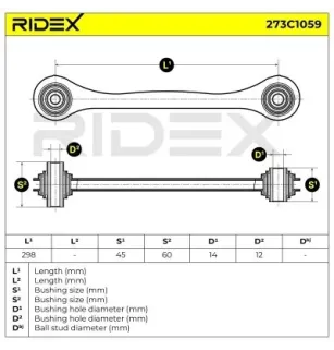 Bras de suspension pour AUDI, SEAT - 1K0501529J, SKODA - 1K0501529J, 1K0501529H, VW- 1K0501529H 1K0501529J