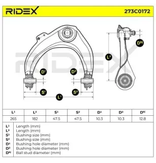 Bras de suspension pour HONDA- 51460S2X003 51460S84A01