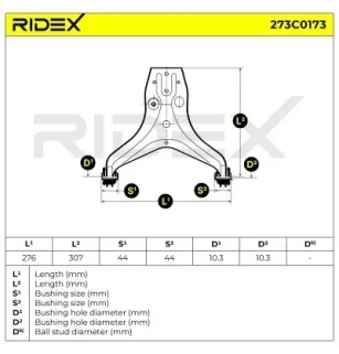 Bras de suspension pour AUDI, VW- 857407148, 857407148A, 857407148C, 857407154C, 857407365C, 857407366C, 857505354A