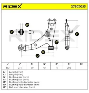 Bras de suspension pour TOYOTA- 4806912160, 4806912180, 4806902010, 4806912170, 4806912171, 4806912181, 4806912190