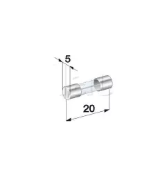 FUSIBILE IN VETRO 5x20 1 A x50
