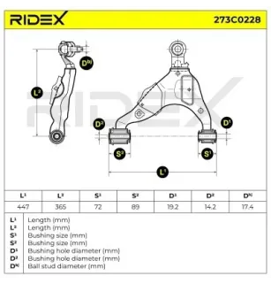 Bras de suspension pour LEXUS - 4806960010, TOYOTA- 4806960010