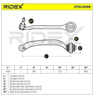 Bras de suspension pour AUDI, AUDI (FAW)- 4F0407694, 4F0407694B, 4F0407694G, 4F0407694H L4FD407694