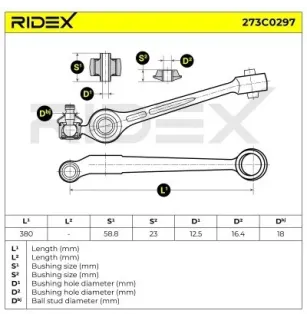 Bras de suspension pour AUDI- 437407152A, 437407156A, 443407152A 443407152B