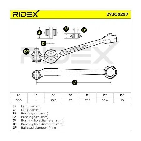 Bras de suspension pour AUDI- 437407152A, 437407156A, 443407152A 443407152B