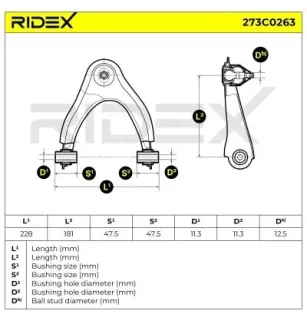 Bras de suspension pour DAEWOO, HONDA, MERCEDES-BENZ- 0029904554 A0029904554