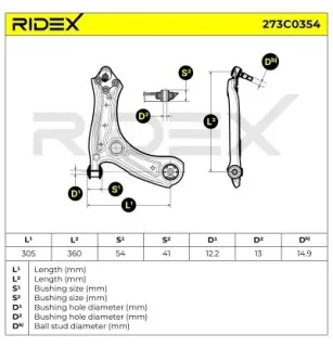 Bras de suspension pour AUDI, SEAT, SKODA, VW- 6R0407152 6R0407152E